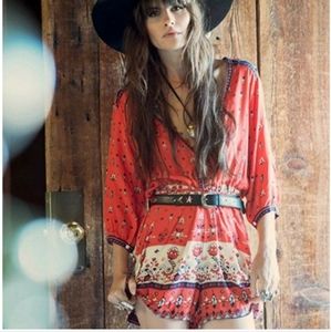 Spell and the Gypsy Desert Wanderer Playsuit in Sunset